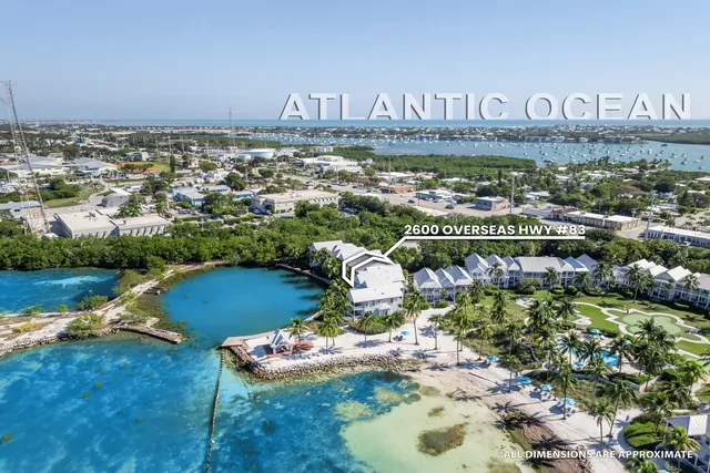 an aerial view of a house with a garden and lake view