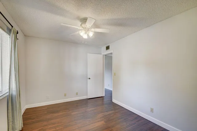 a view of small space with empty racks