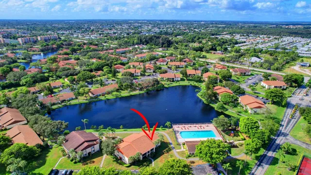 an aerial view of multiple house