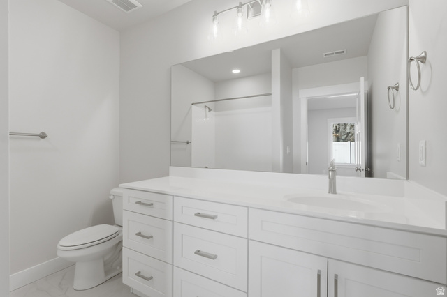 677 East 800 S Street Springville, UT 84663 - Photo 14 of 35 Bathroom with vanity and a shower