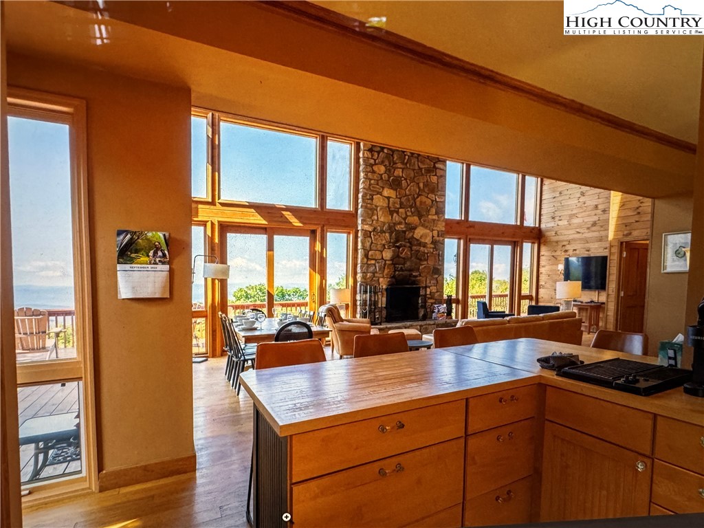 200 Summit Lodge Road Beech Mountain, NC 28604 - Photo 9 of 25 a kitchen with a sink and a large window