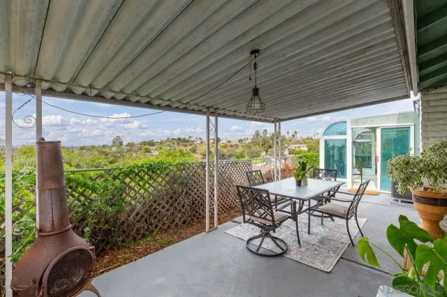 a outdoor space with furniture