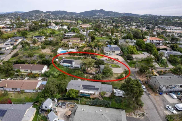 an aerial view of multiple house