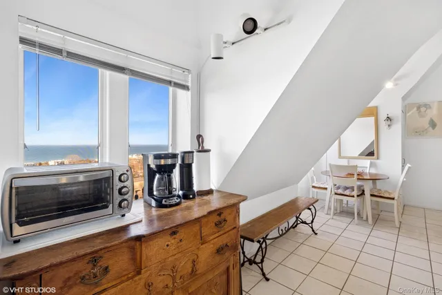a kitchen with a stove and a microwave