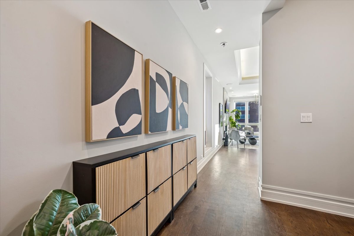 1448 West Chestnut Street, Unit 3 Chicago, IL 60642 - Photo 2 of 46 a view of an entryway with wooden floor