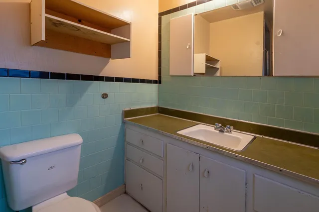 a bathroom with a sink and a toilet