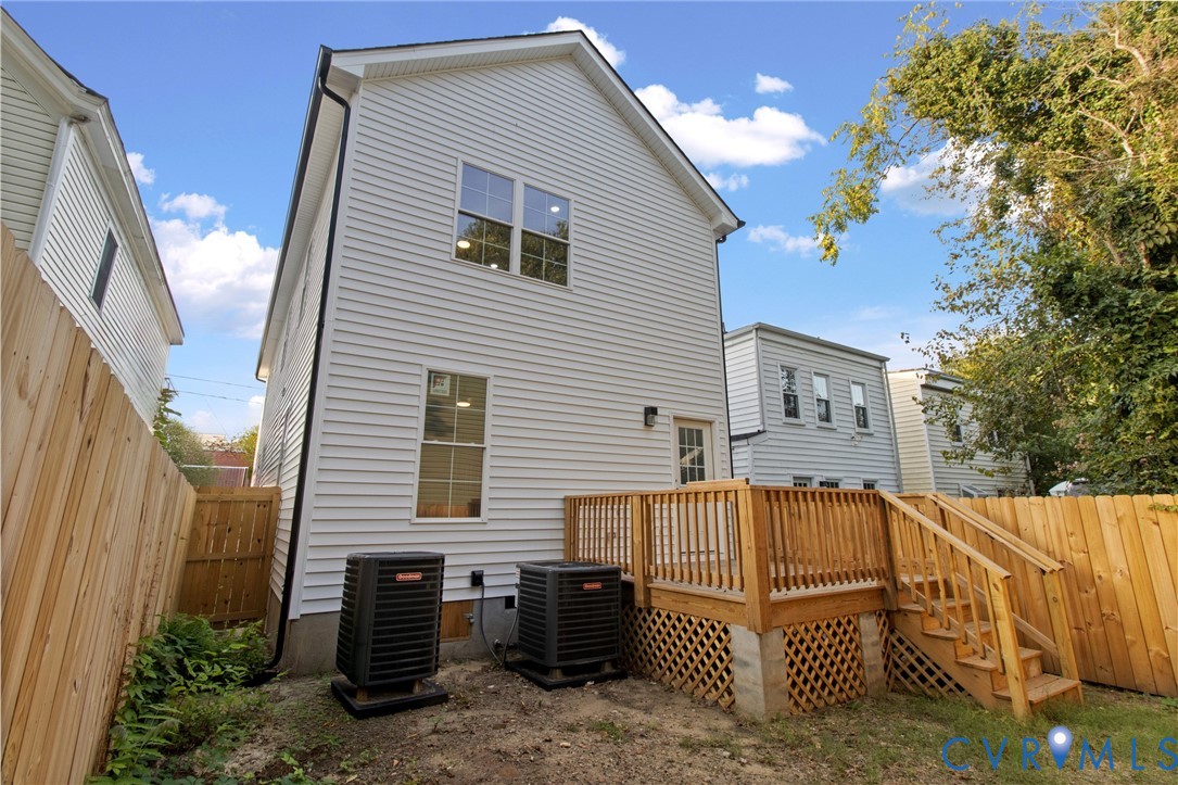 1430 Decatur Street Richmond, VA 23224 - Photo 34 of 37 Newly constructed rear deck with wood railing and