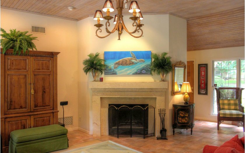 10 Willow Pond Road Fernandina Beach, FL 32034 - Photo 4 of 24 a living room with furniture and a fireplace