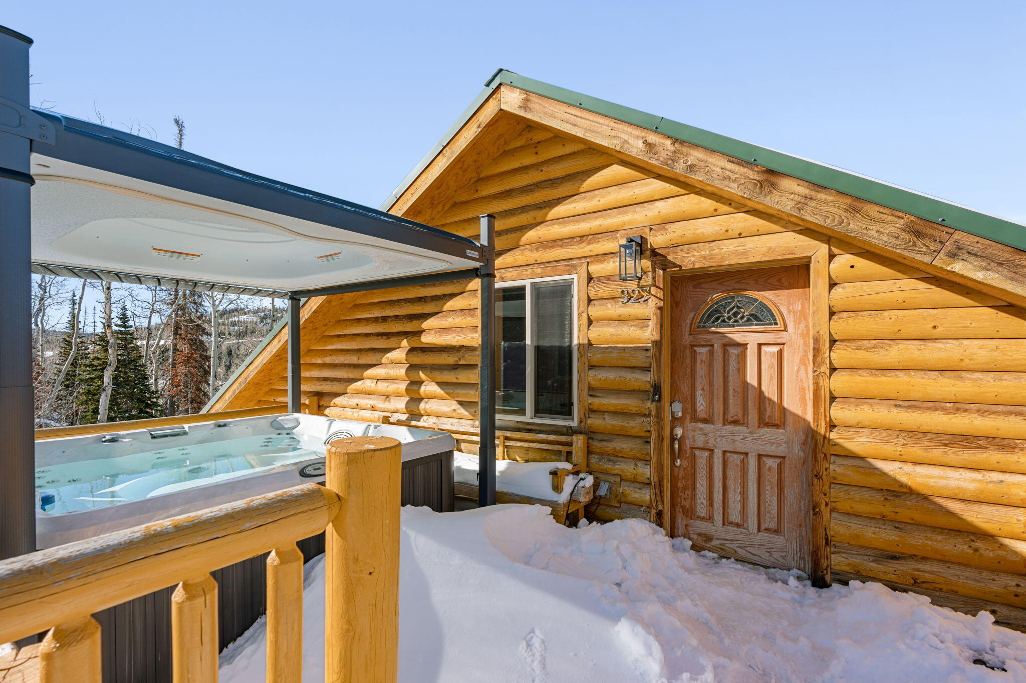 327 Aoki Michi Brian Head, UT 84719 - Photo 61 of 87 Front Door and Hot Tub View