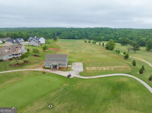 a view of a lake with houses