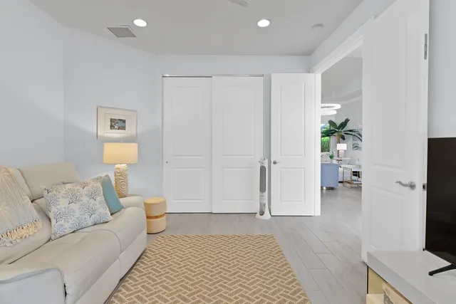 a living room with furniture and a couch