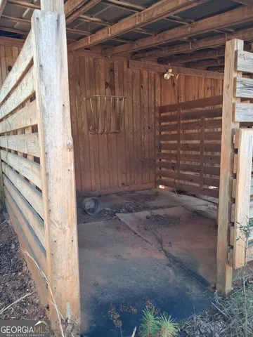 a view of wooden door