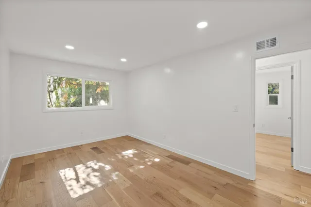 an empty room with a window