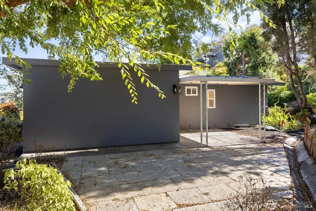 a backyard of a house