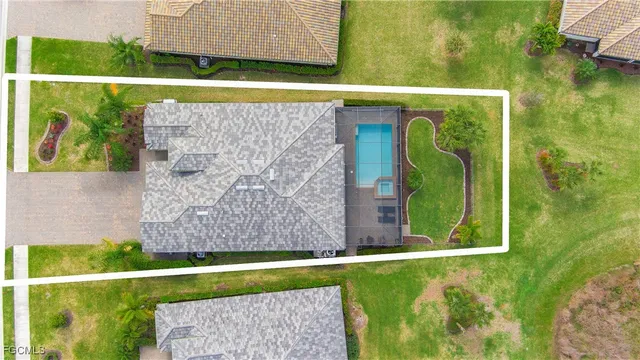 a bird view of a house