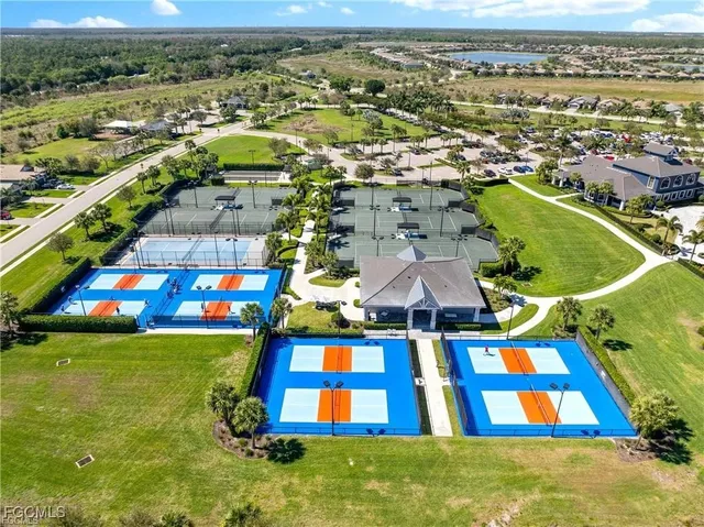 an aerial view of multiple house