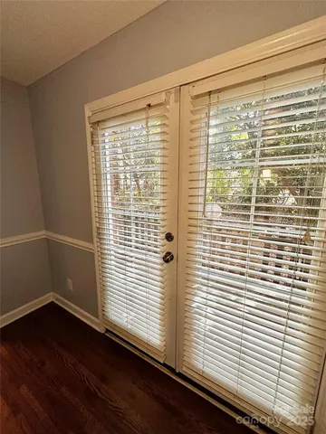 a view of a room that has a window