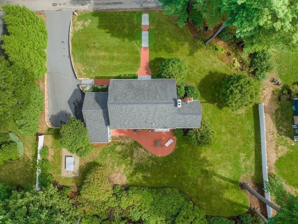 45 Cartwright Road Wellesley, MA 02482 - Photo 22 of 26 an aerial view of a house with yard swimming pool and outdoor seating