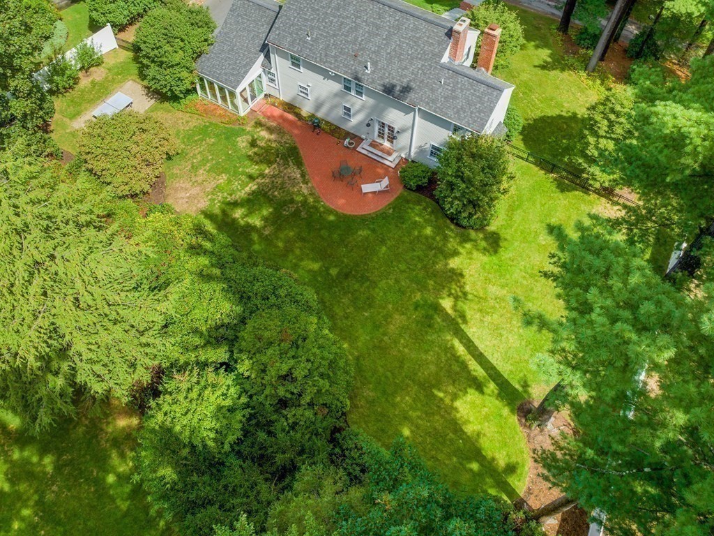 45 Cartwright Road Wellesley, MA 02482 - Photo 24 of 26 an aerial view of residential house with green space