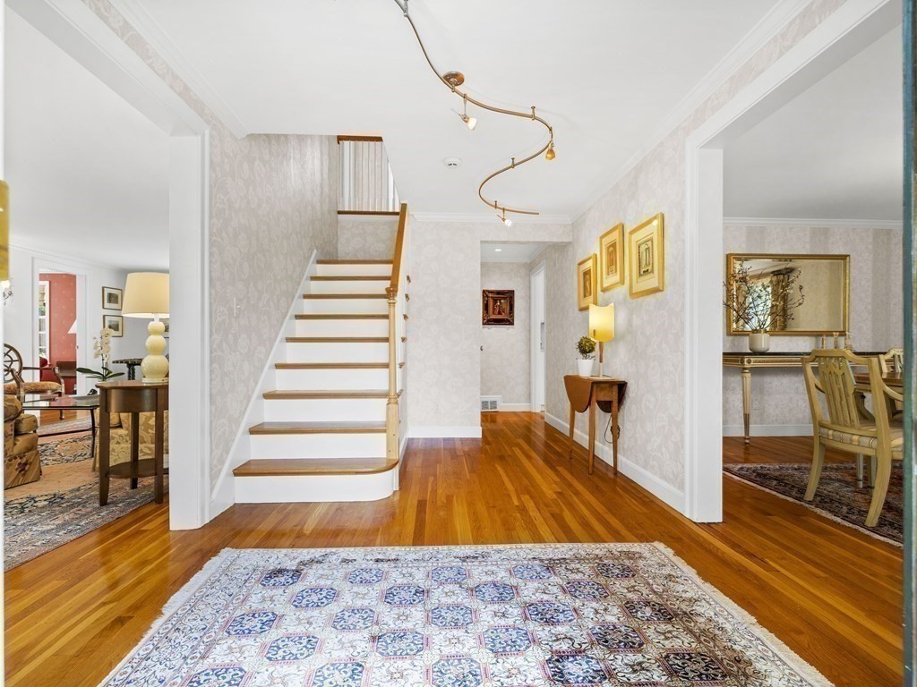 45 Cartwright Road Wellesley, MA 02482 - Photo 3 of 26 a view of a living room and wooden floor