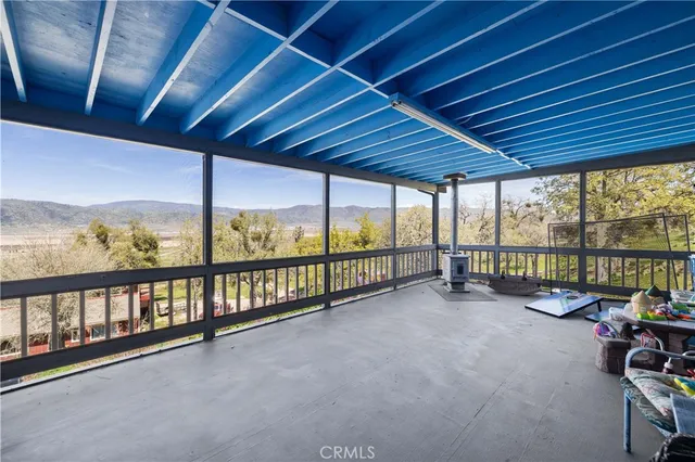 a view of a city from a balcony