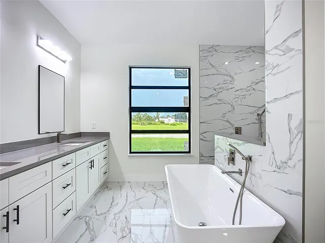 a view of a small space with wooden floor