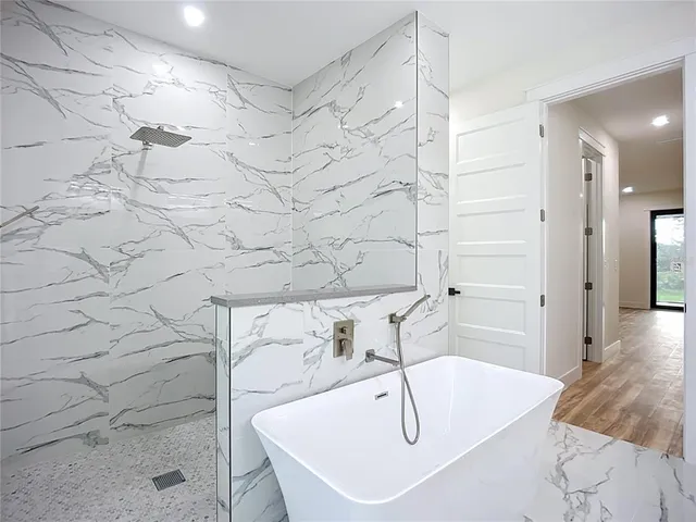 a view of a porch and garden