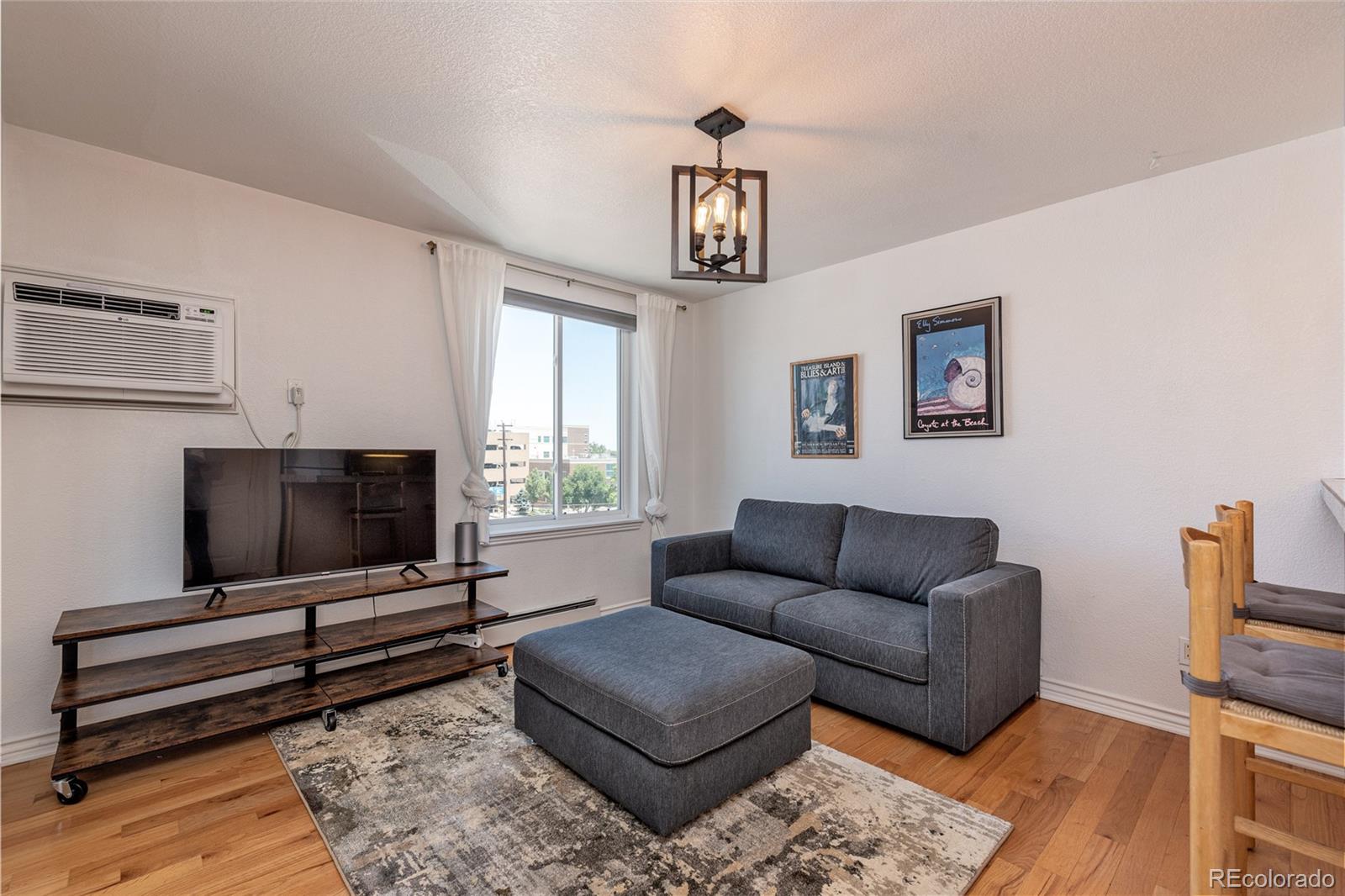 1833 North Williams Street, Unit 504 Denver, CO 80218 - Photo 2 of 19 a living room with furniture and a flat screen tv