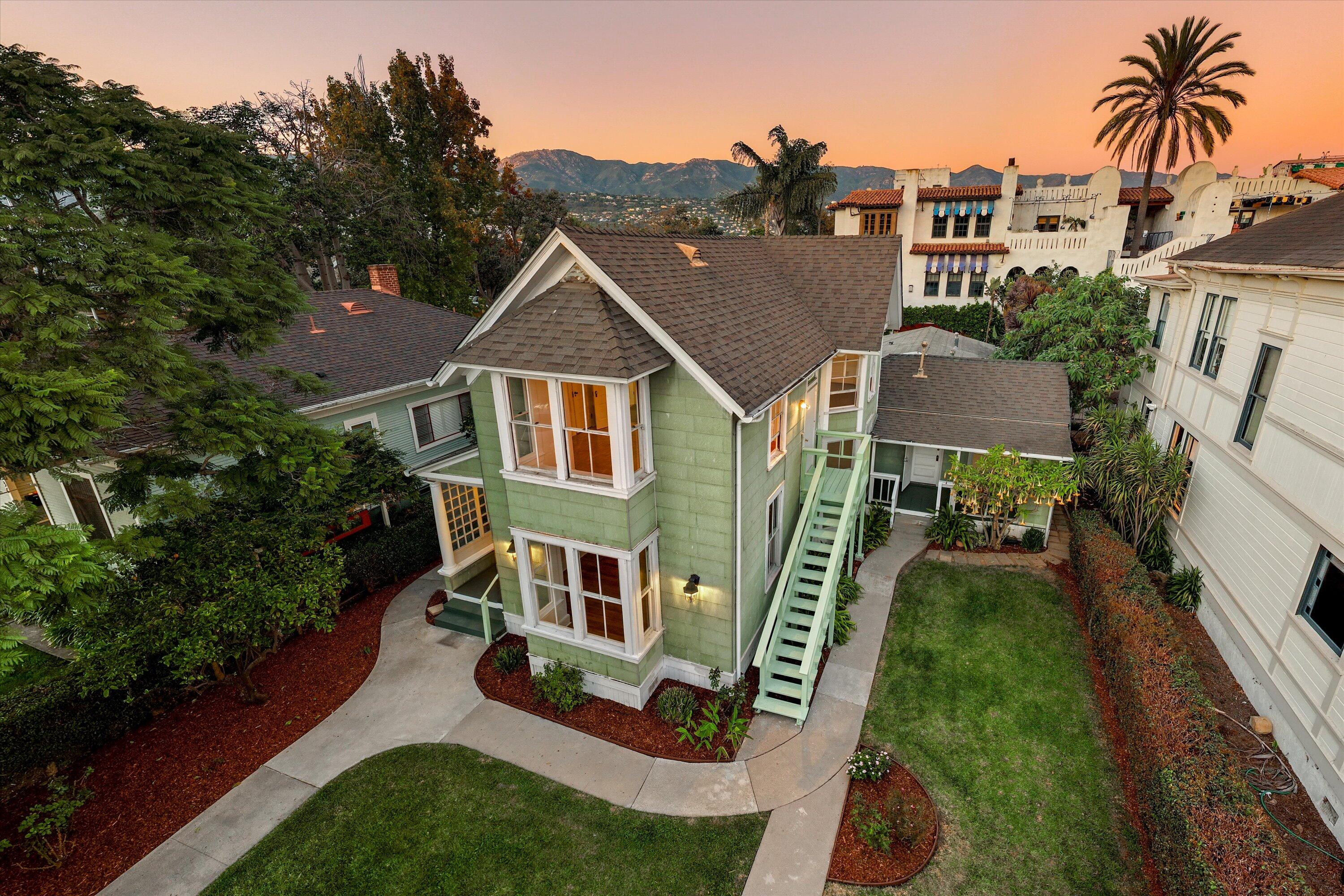 532 Brinkerhoff Avenue Santa Barbara, CA 93101 - Photo 1 of 30 an aerial view of multiple houses with yard