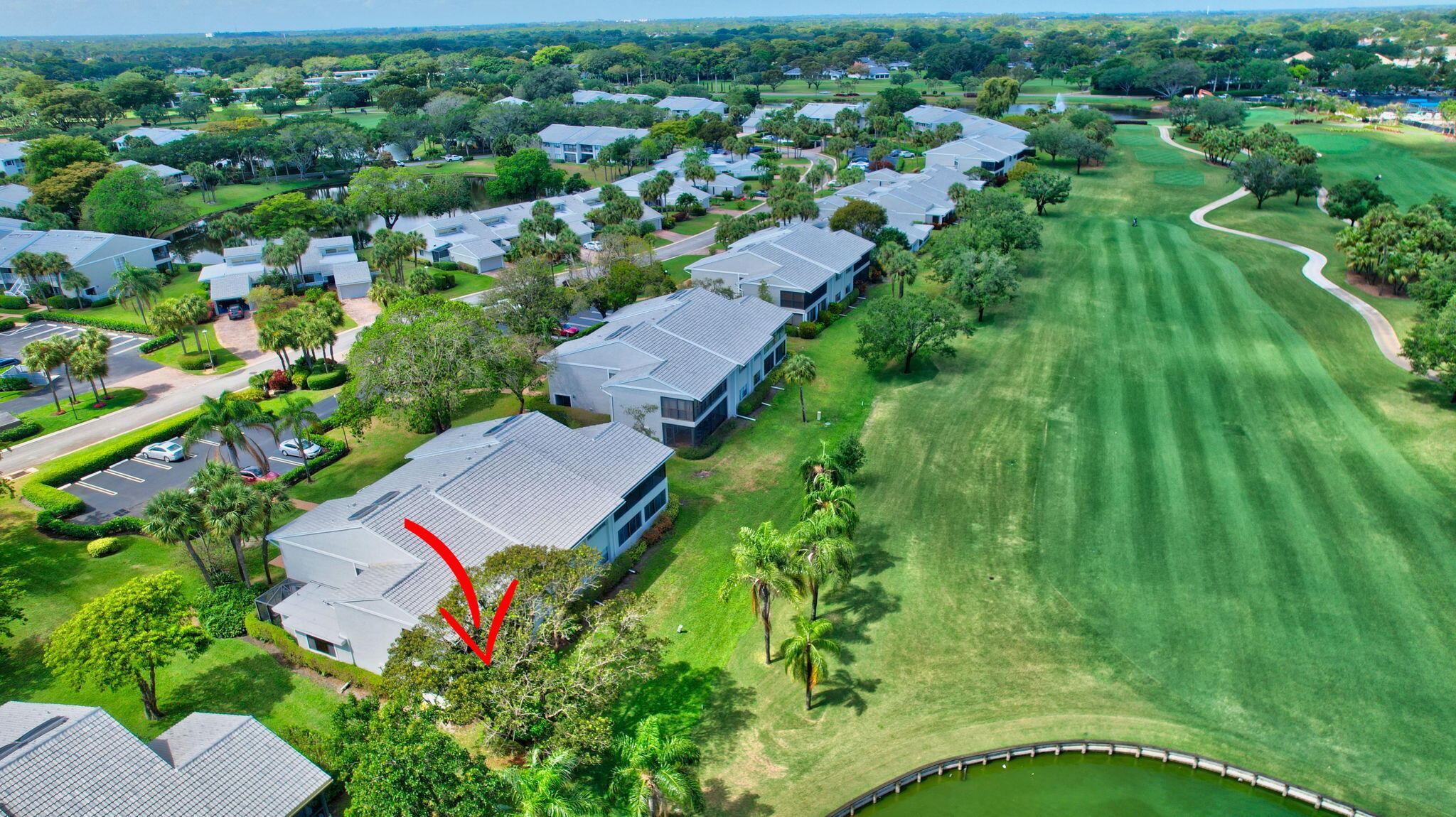 27 Eastgate Drive, Unit C Boynton Beach, FL 33436 - Photo 50 of 87 an aerial view of a house with a yard