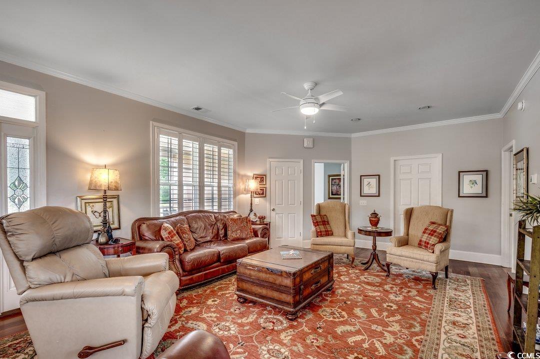 5517 Tranquil Road Conway, SC 29527 - Photo 11 of 39 Living room featuring ceiling fan, light hardwood