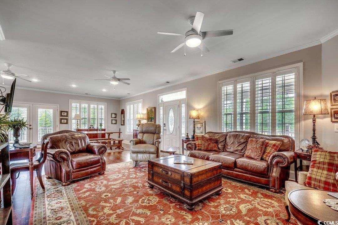 5517 Tranquil Road Conway, SC 29527 - Photo 14 of 39 Living room with ceiling fan, light hardwood / woo
