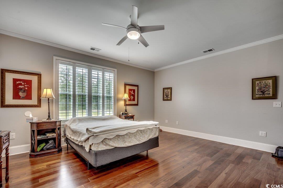 5517 Tranquil Road Conway, SC 29527 - Photo 15 of 39 Bedroom featuring ceiling fan, dark hardwood / woo
