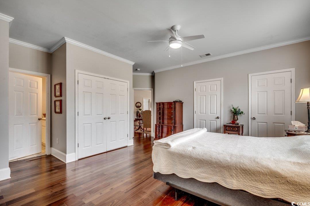 5517 Tranquil Road Conway, SC 29527 - Photo 16 of 39 Bedroom with ornamental molding, ceiling fan, and