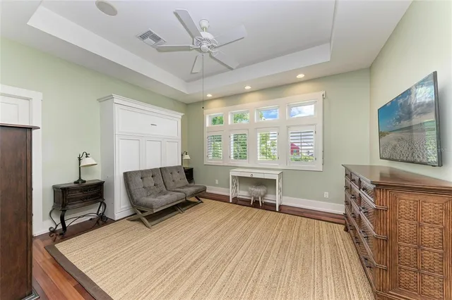 a view of a park with slide