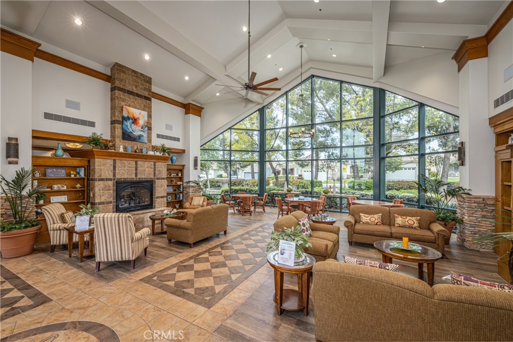 1760 Scottsdale Road Beaumont, CA 92223 - Photo 24 of 37 BEAUTIFUL CLUB HOUSE INTERIOR GATHERING AREA WITH FIREPLACE