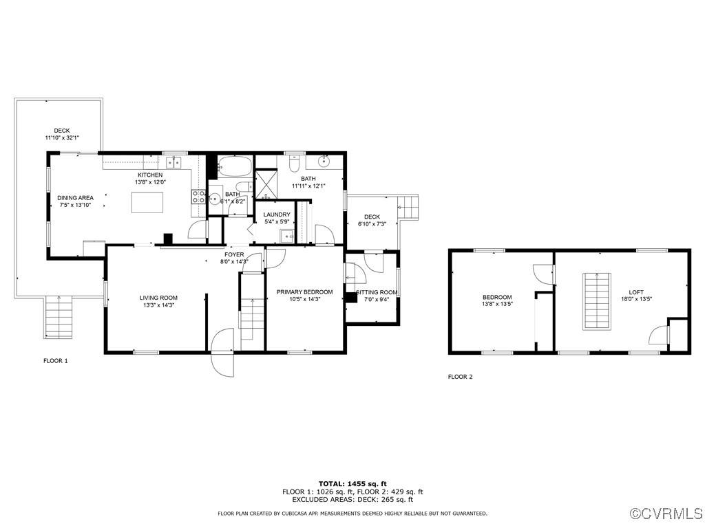 1413 First Rock Road Prospect, VA 23960 - Photo 2 of 50 Renovated 2 bdrm with loft, 2 full bath