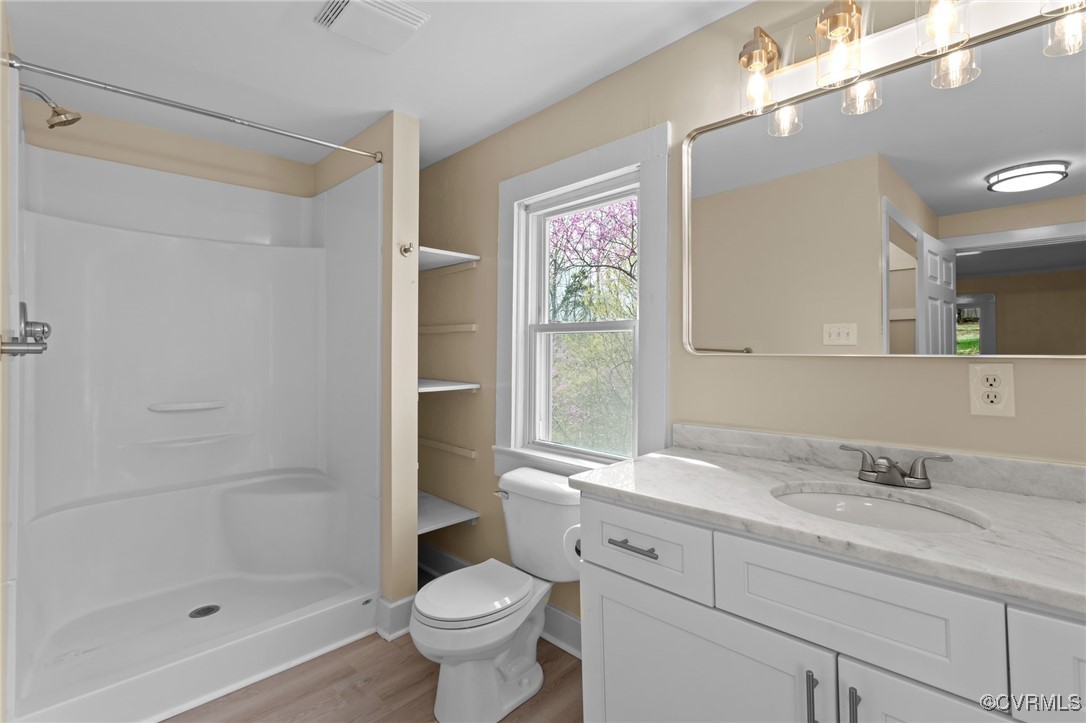 1413 First Rock Road Prospect, VA 23960 - Photo 23 of 50 Primary ensuite bath with new shower, vanity and t