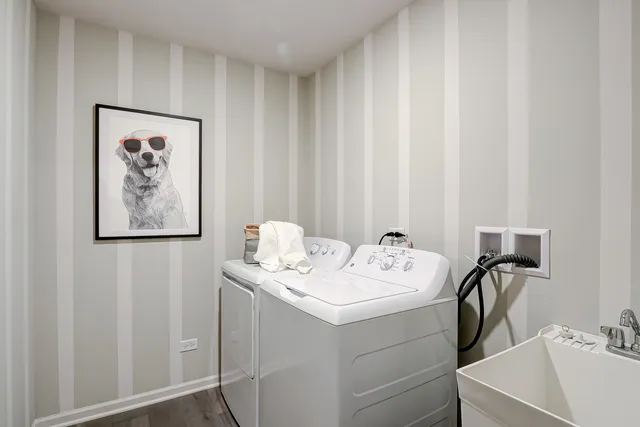 a utility room with a sink