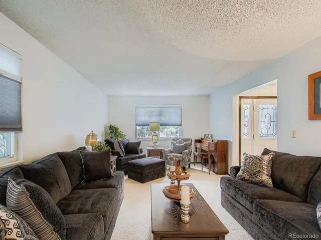 a living room with furniture or couch and a window