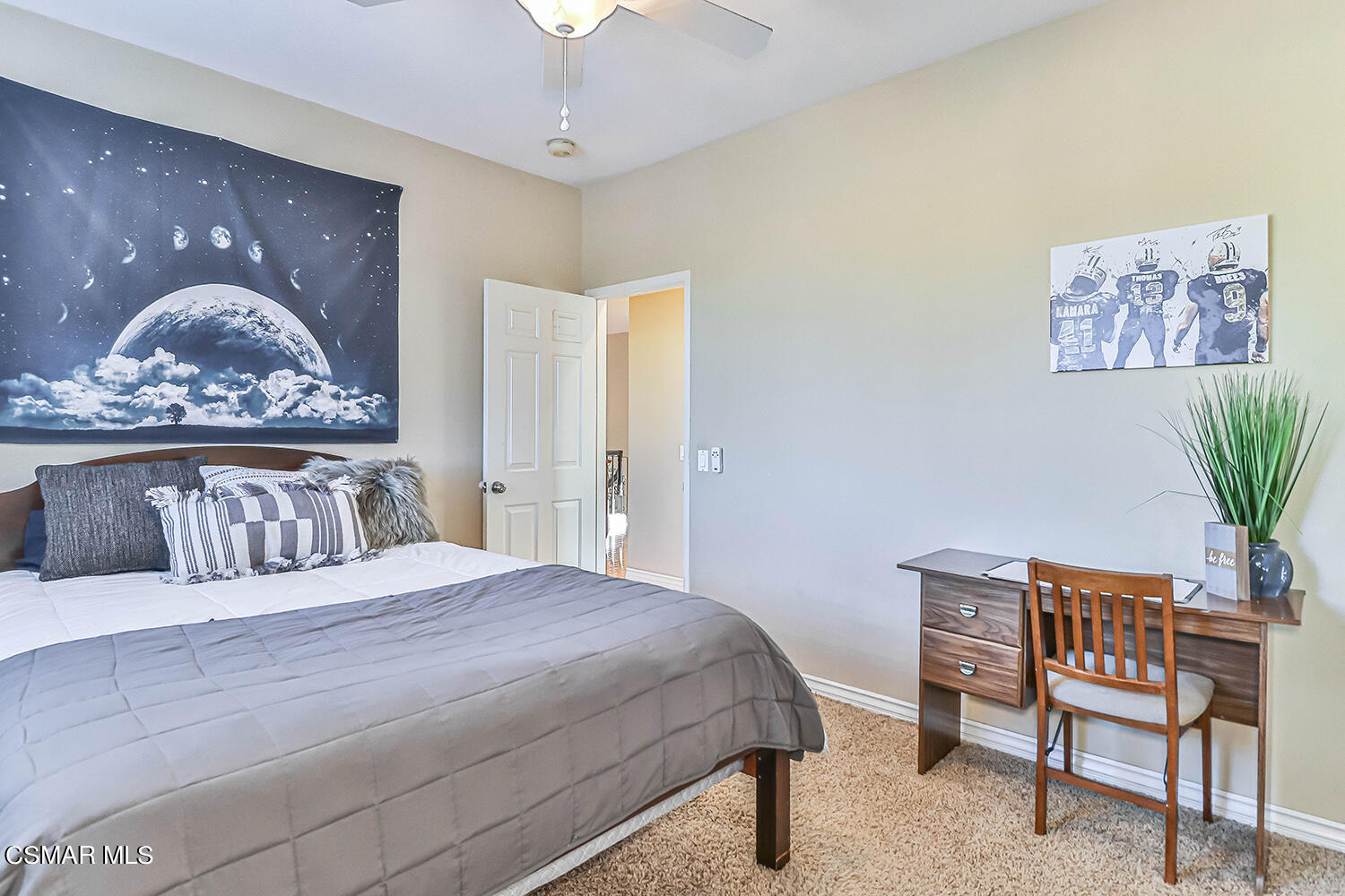 58 Mollison Drive Simi Valley, CA 93065 - Photo 49 of 82 a bedroom with a bed and a painting on the wall