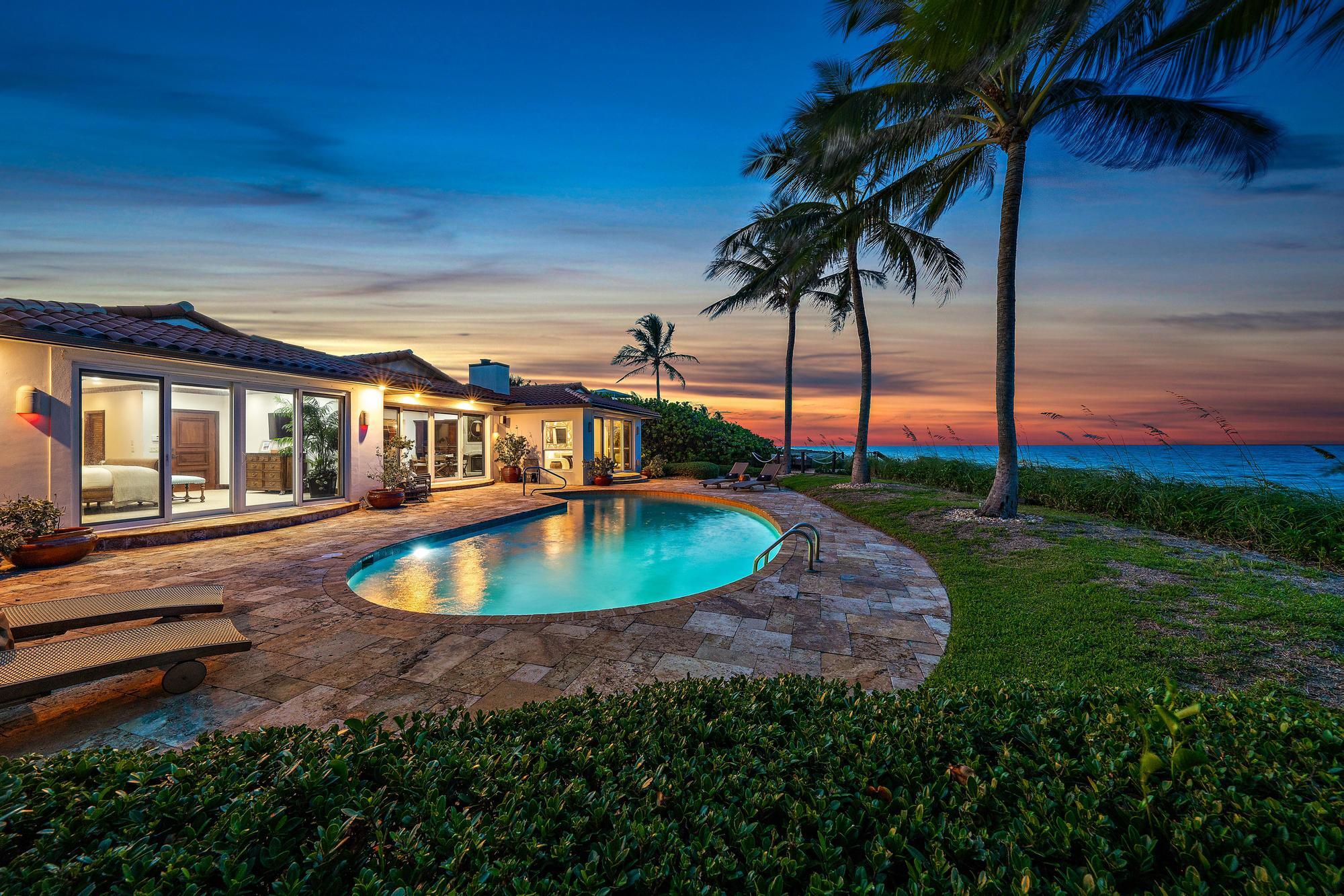 613 South Beach Road Jupiter, FL 33469 - Photo 13 of 74 Back Exterior Twilight