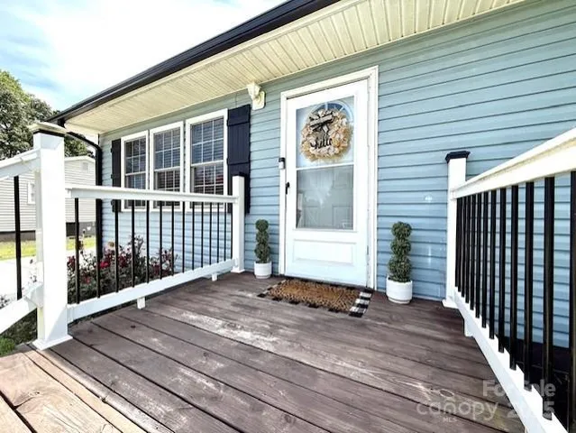 a view of a house with wooden floor