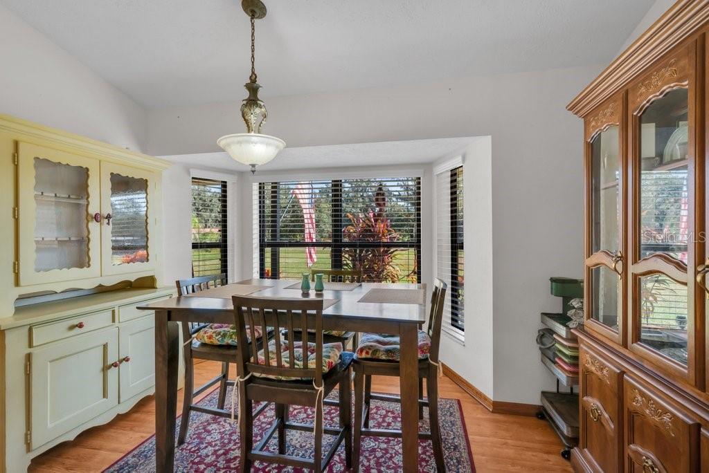 5301 Coronet Road Plant City, FL 33566 - Photo 24 of 38 a view of a dining room with furniture large windows and wooden floor