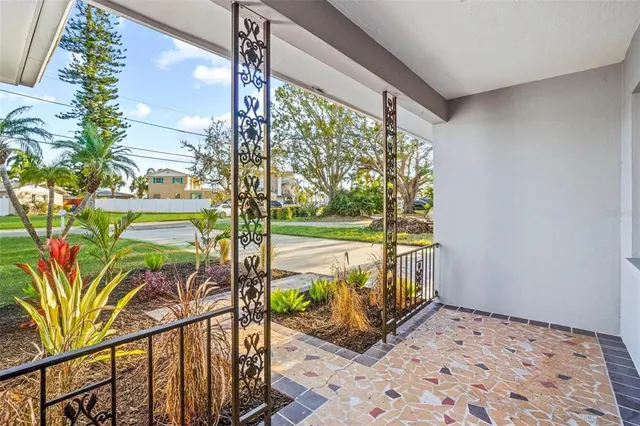 a view of a city from a balcony
