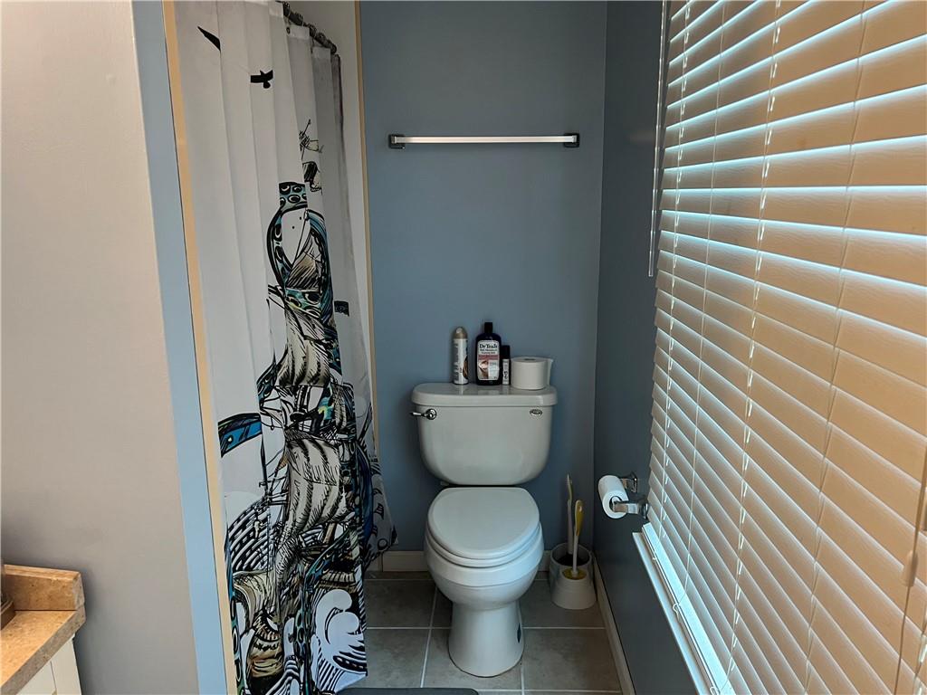 320 Celestial Drive Freedom, PA 15042 - Photo 16 of 25 a bathroom with a toilet and a shower curtain