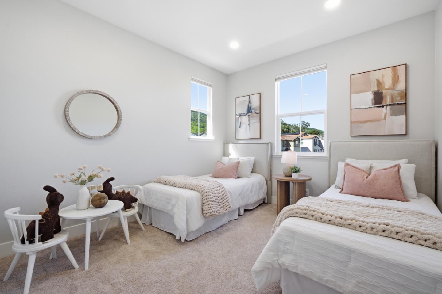 6430 Godani Street Gilroy, CA 95020 - Photo 20 of 38 a bedroom with two beds and a large window