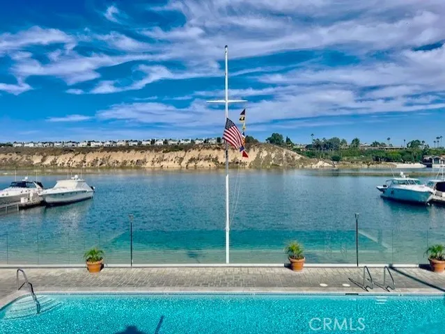 a view of a lake with a outdoor space