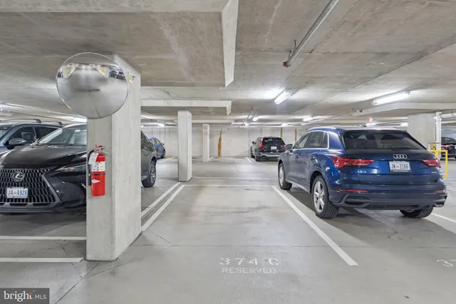 a view of car garage