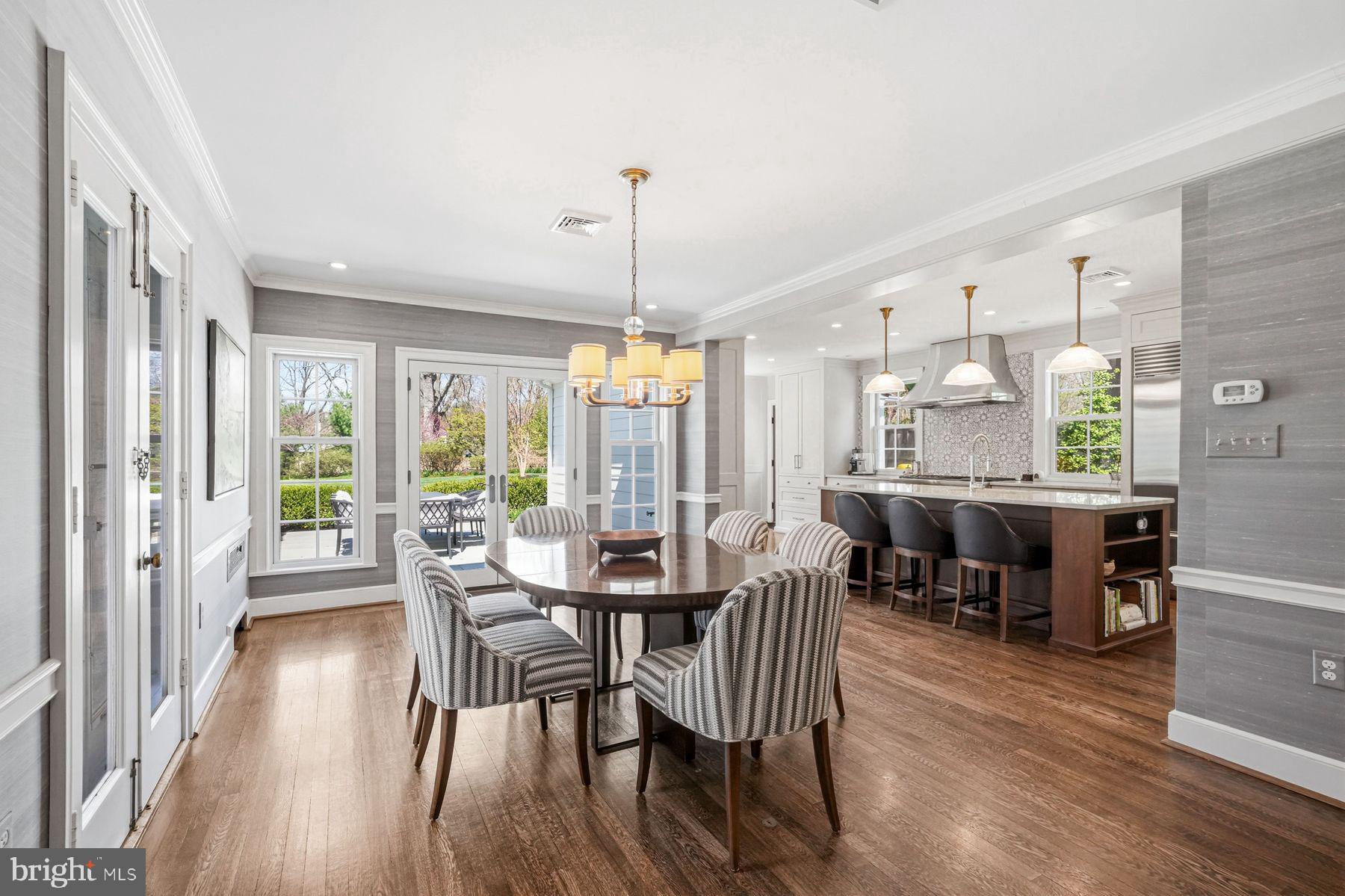 828 Black Rock Road Gladwyne, PA 19035 - Photo 21 of 68 a view of a dining room with furniture window and wooden floor